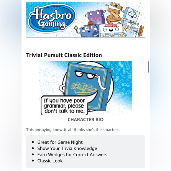 Hasbro Gaming Trivial Pursuit Game: Classic Edition with Updated Questions NEW - Picture 8 of 13